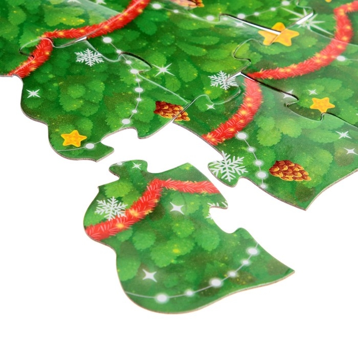 Пазл с липучками &laquo;Украшаем ёлочку&raquo;, 10 липучек, 11 деталей, МИКС