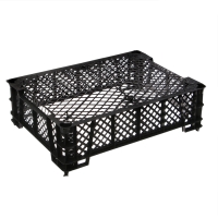 Ящик универсальный, пластиковый, 40&times;30&times;13 см, чёрный, УЦЕНКА