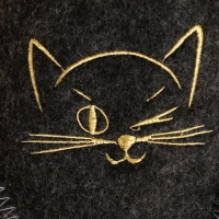 Тапочки для бани Добропаровъ &laquo;Кошечка&raquo; женские, шерсть, полиэфир, серые 26 см стелька