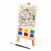 Водная раскраска &laquo;Животные&raquo;, с кисточкой и мольбертом, виды МИКС