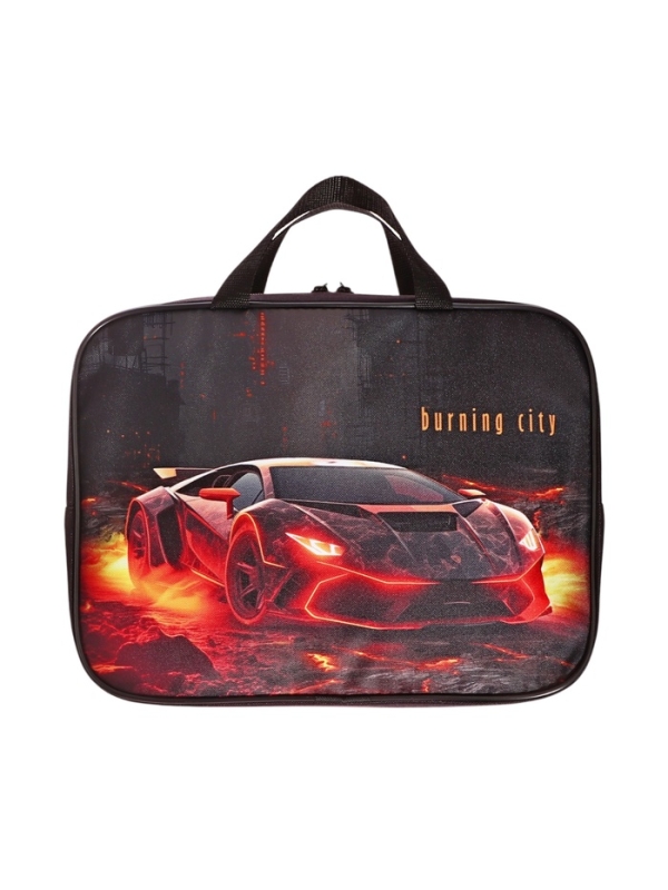 Папка с ручками текстильная А4, 350&times;270&times;80 мм, Stavia &laquo;Машина лава&raquo;