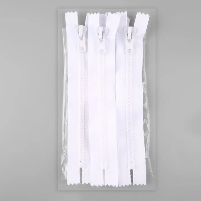 Молния &laquo;Трактор&raquo;, №8, неразъёмная, замок автомат, 18 см, белая