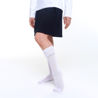 Гольфы детские ажурные с рюшей, цвет белый, размер 18