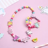 Набор детский &laquo;Выбражулька&raquo; 2 предмета: бусы, браслет, единорог, цвет МИКС