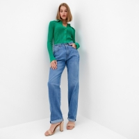 Джемпер женский MINAKU: Knitwear collection цвет зёленый, размер 46-48