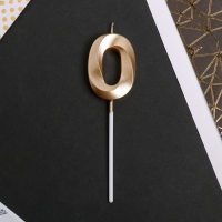 Свеча для торта, цифра &laquo;0&raquo;, 11,5 х 2,3 см