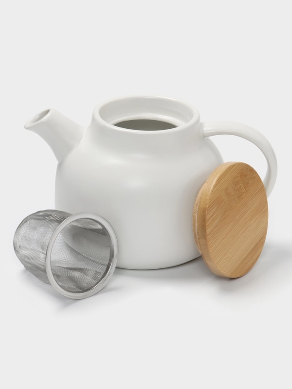 Чайник заварочный с ситом 1,1 л, Magistro, белый