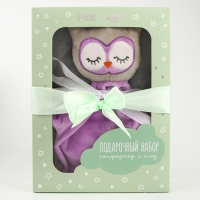 Набор подарочный: Комфортер 27 см + плед 71х125 см, &laquo;Сова&raquo;