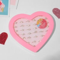 Кольца детские набор 36 шт. &laquo;Выбражулька&raquo; бриллиант, как у мамы, цвет белый в серебре