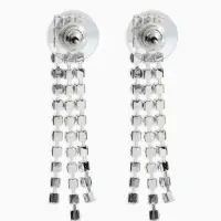 Набор 2 предмета: серьги, колье со стразами &laquo;Лёд&raquo;, d=13.5 см, белый в серебре