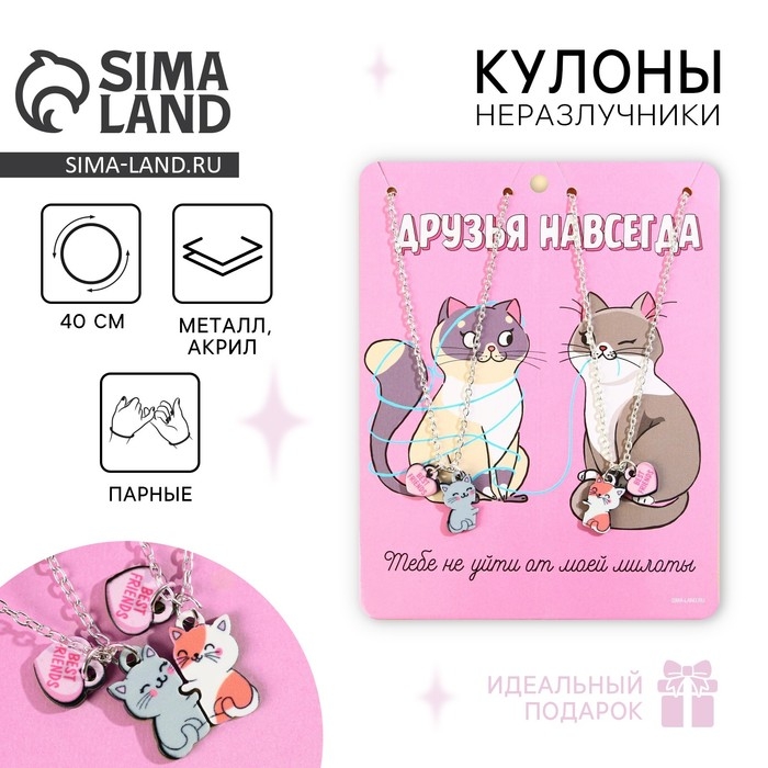 Кулоны парные подвески &laquo;Друзья навсегда&raquo;