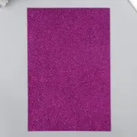 Фоамиран глиттерный 2 мм 20х30 см, фиолетовый