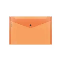 Папка-конверт на кнопке А4, 180 мкм, ErichKrause Glossy Neon, полупрозрачная, до 120 листов, МИКС