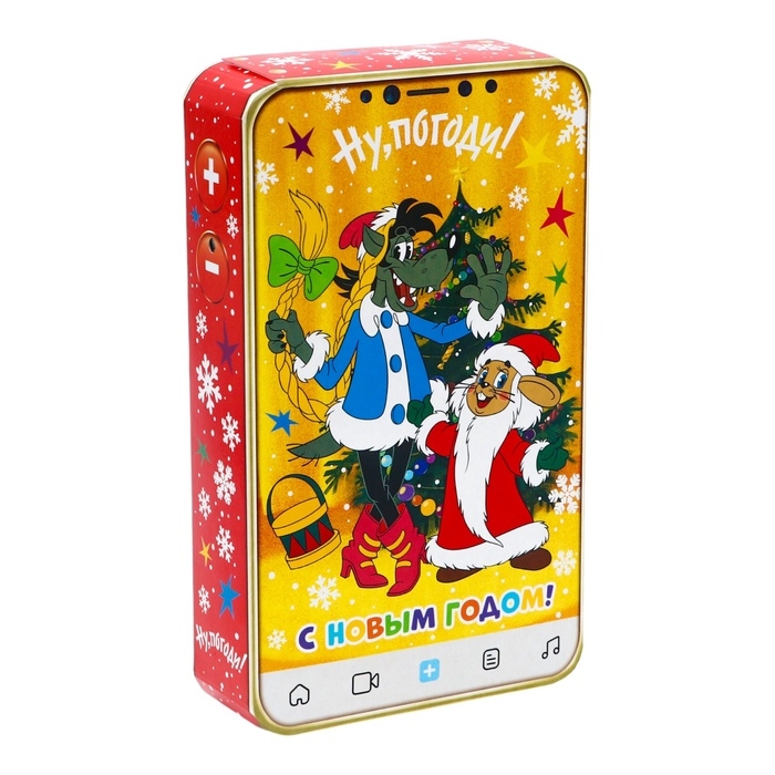 "Телефончик &mdash; Ну Погоди" (красный) 400 гр. Новогодний подарочный набор №255