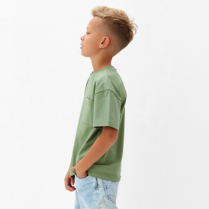 Футболка для мальчика MINAKU, цвет хаки, рост 110 см