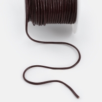 Нить для плетения 10&plusmn;0,5м d2мм натуральная кожа №49 коричневый
