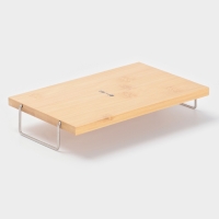 Набор для специй на бамбуковой подст 4 шт, солонка, перечница, салфетница, зубочист