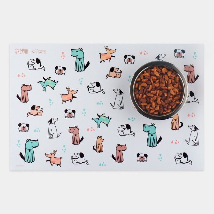 Коврик под миску &laquo;Собачья радость&raquo; , 43х28 см