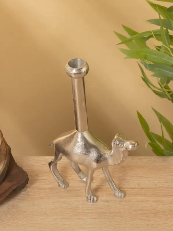 Подсвечник "Верблюд" алюминий 16х5х26 см