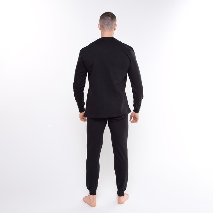 Термобельё мужское НАЧЁС (фуфайка/кальсоны), цвет чёрный, размер 54