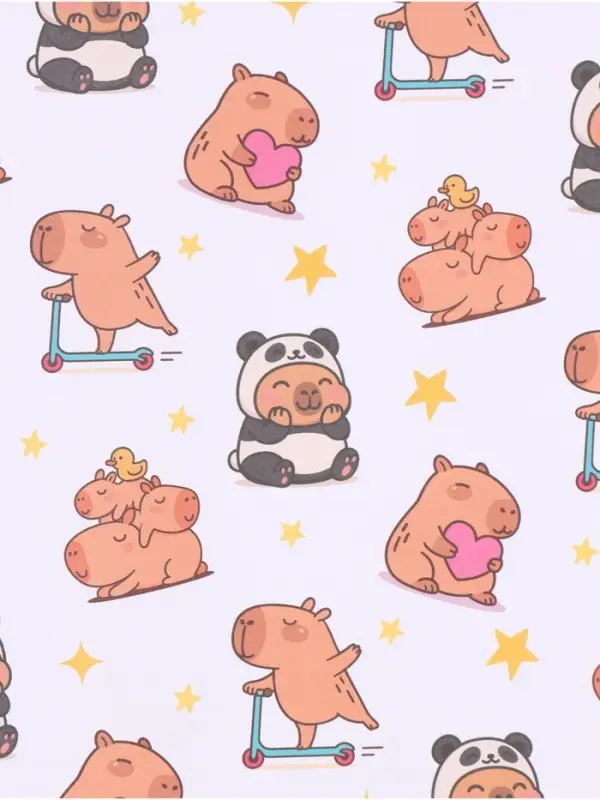 Бумага упаковочная &laquo;Капибары&raquo;, 70 &times; 100 см