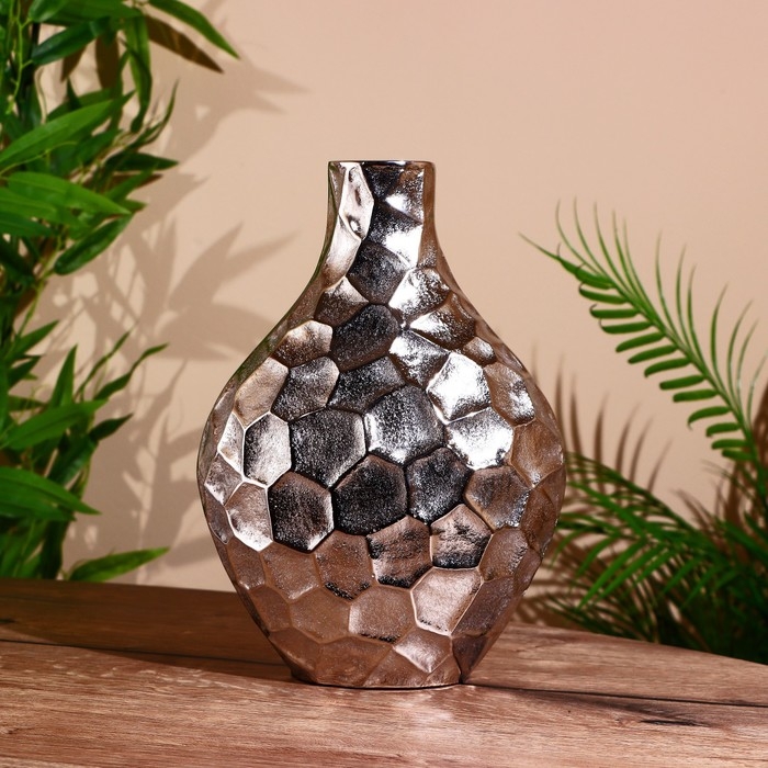 Ваза "Сосуд" алюминий 28 см