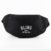Сумка поясная Bling for a better life, 32х8х15 см, отдел на молнии, наружный карман, белый Сумка поясная Bling for a better life, 32х8х15 см, отдел на молнии, наружный карман, белый