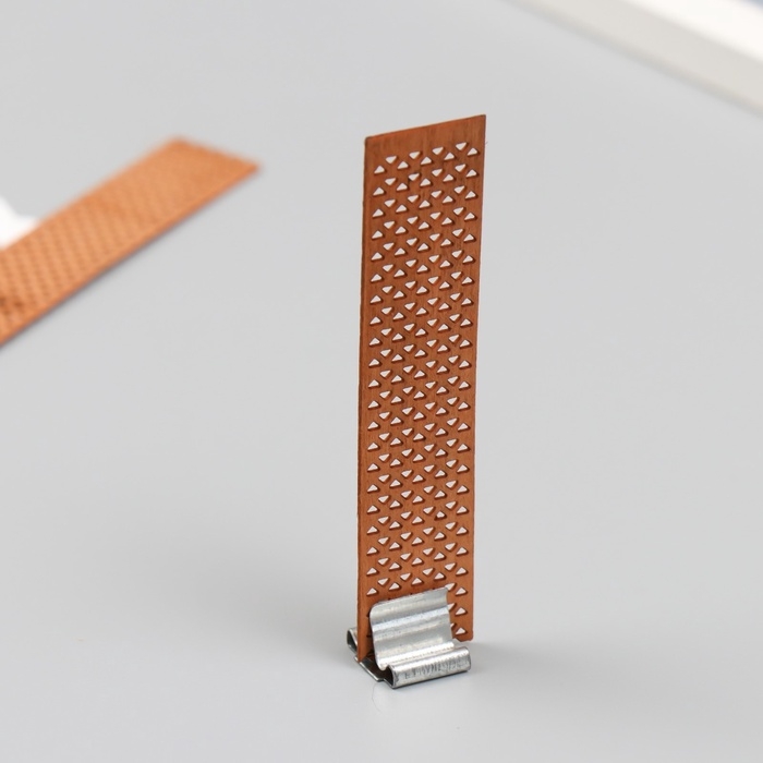 Фитиль для свечи дерево с металлическим держателем широкий набор 2 шт 2х9 см