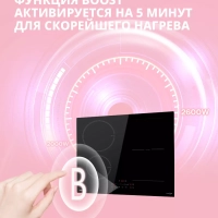 Индукционная варочная панель CIH611, инвертор, зона flex