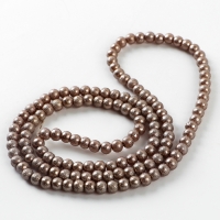 Бусины из стекла, набор 140 шт., размер 1 шт. 6 &mdash; мм, цвет коричневый