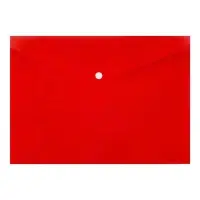 Папка-конверт на кнопке А4, 200 мкм, Calligrata DeLuxe, непрозрачная, матовая, красная