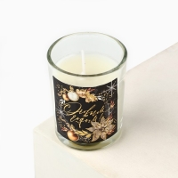 Набор новогодних свечей &laquo;Новый год: С новым годом!&raquo; 2 шт., аромат ваниль, 5х6х5 см