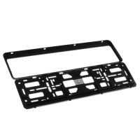 Рамка для автомобильного номера, книжка, черная, "Соты"