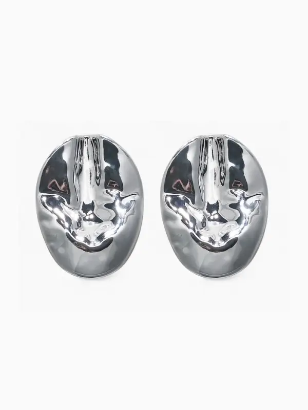 Серьги пластик &laquo;Зерно&raquo; кофейное, цвет серебро