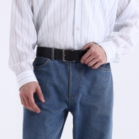 Ремень мужской &laquo;Великан&raquo;, ширина 4.5 см, винт, пряжка металл, цвет чёрный