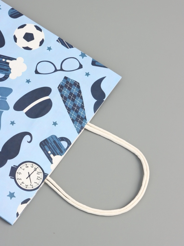 Пакет подарочный крафт "Самому смелому" 21 х 11 х 27 см