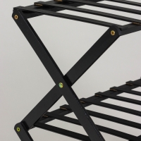 Подставка для цветов Greengo, 5 полок, 50 &times; 25 &times; 89 см, напольная, бамбук, чёрная