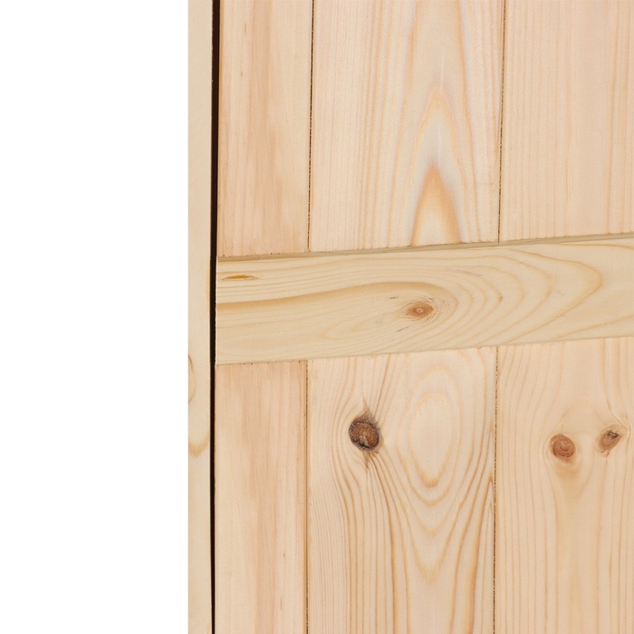 Дверной блок для бани, 170&times;80см, из сосны, на клиньях, массив