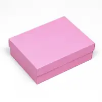 Коробка подарочная складная, упаковка, крышка - дно, розовая, 16.5&times;12.5&times;5.2 см