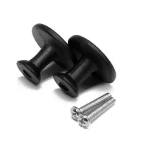 Ручка-кнопка ТУНДРА РК118BL, d=30 мм, черная