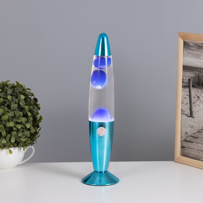 Светильник "Ракета" 1х30Вт Е14-R39 (воск) синий 11х11х41см