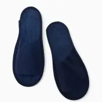 Тапочки одноразовые, "Эконом ПВХ", антискользящие, подошва 3 мм, синие