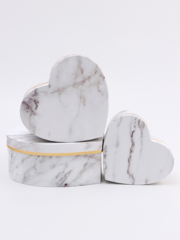 Набор коробок 3 в 1 сердца 22 х 20 х 9;  18.5 х 17 х 7.5; 1 6 х 14 х 6 см