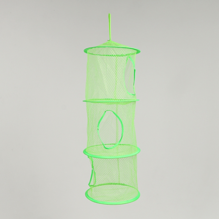 Корзина подвесная для игрушек, 3 секции, 27 &times; 27 &times; 70 см, МИКС