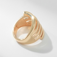 Кольцо металл &laquo;Тренд&raquo; пять линий, цвет золото, размер 18