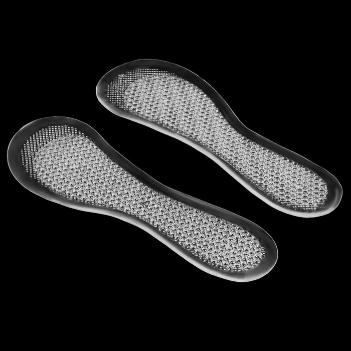 Полустельки для обуви, универсальные, массажные, силиконовые, 20,5 &times; 7 см, пара, цвет прозрачный