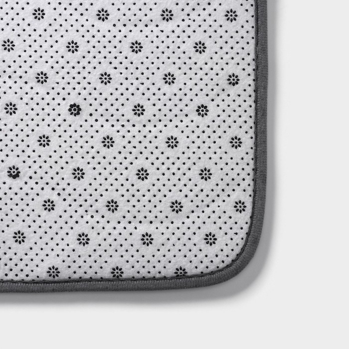 Набор ковриков для ванной и туалета Доляна &laquo;Волна&raquo;, 2 шт, 40&times;50 см, 50&times;80 см, цвет серый