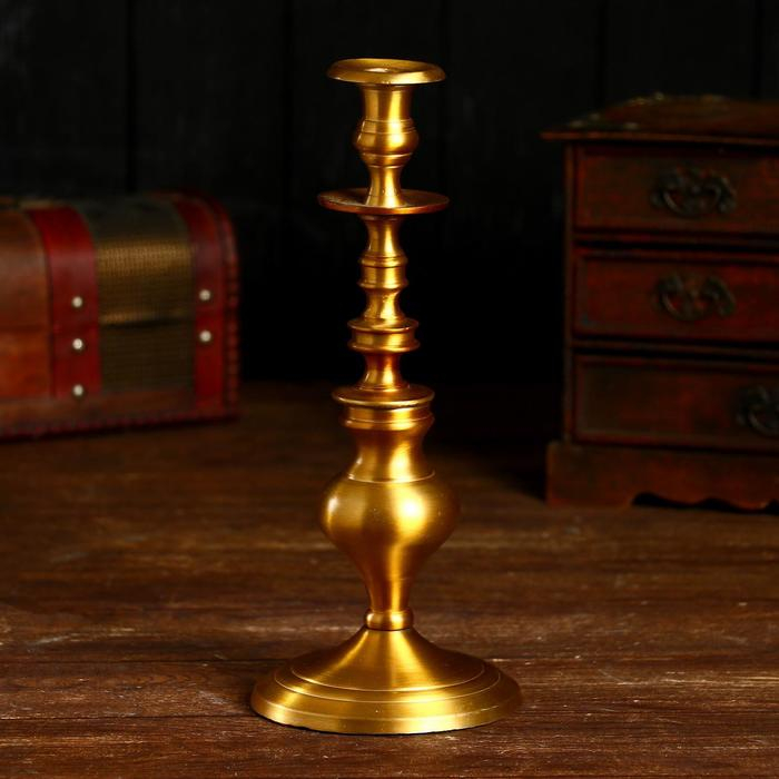 Подсвечник Подсвечник "Велтер" алюминий 12х12х28 см