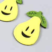 Декор для творчества войлок "Весёлые груши" набор 2 шт 5,5х8,5 см