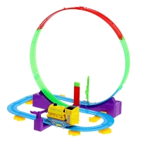 Автотрек детский &laquo;Мой город&raquo;, работает от батареек, 32 детали, цвет поезда жёлтый